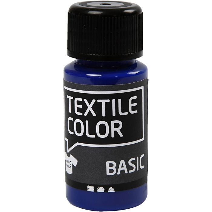 Textilfärg, primärblå, 50 ml/ 1 flaska