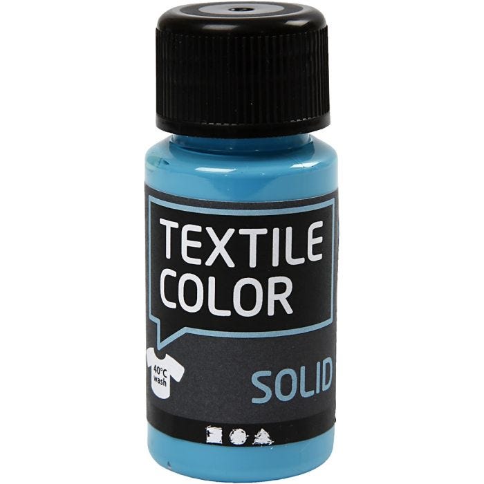Solid textilfärg, täckande, turkosblå, 50 ml/ 1 flaska