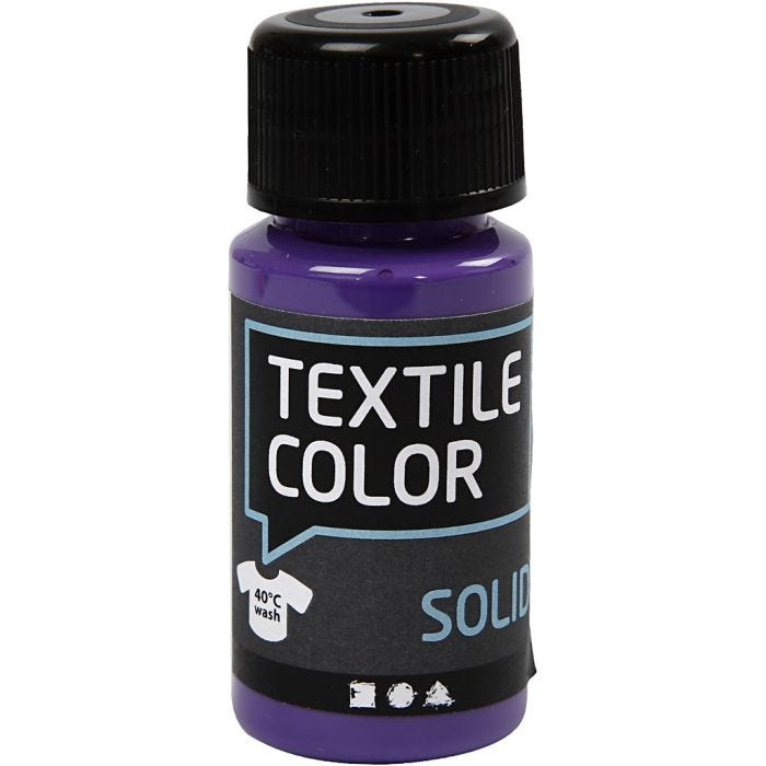Solid textilfärg, täckande, lila, 50 ml/ 1 flaska