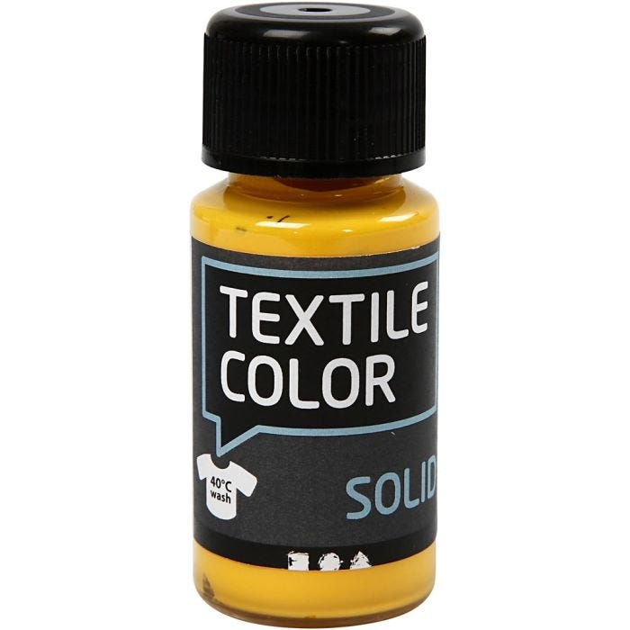 Solid textilfärg, täckande, gul, 50 ml/ 1 flaska