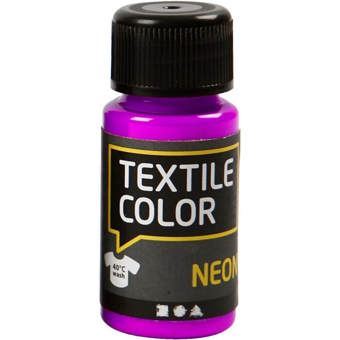 Textilfärg, neonlila, 50 ml/ 1 flaska