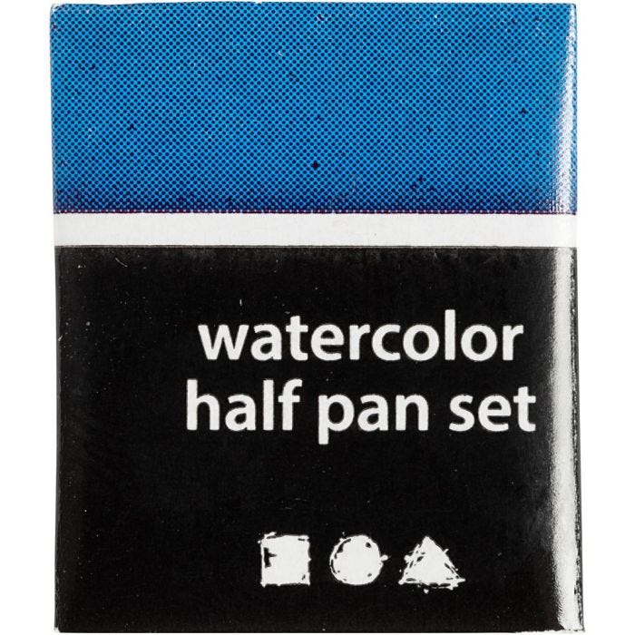 Art Akvarellfärger, ½-pan, stl. 10x15x20 mm, blå, 1 st.