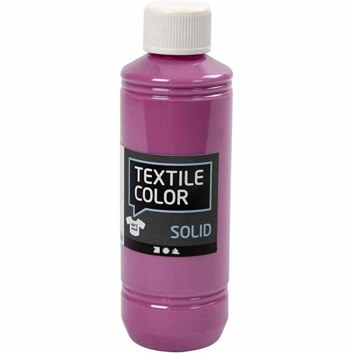 Solid textilfärg, täckande, fuchsia, 250 ml/ 1 flaska