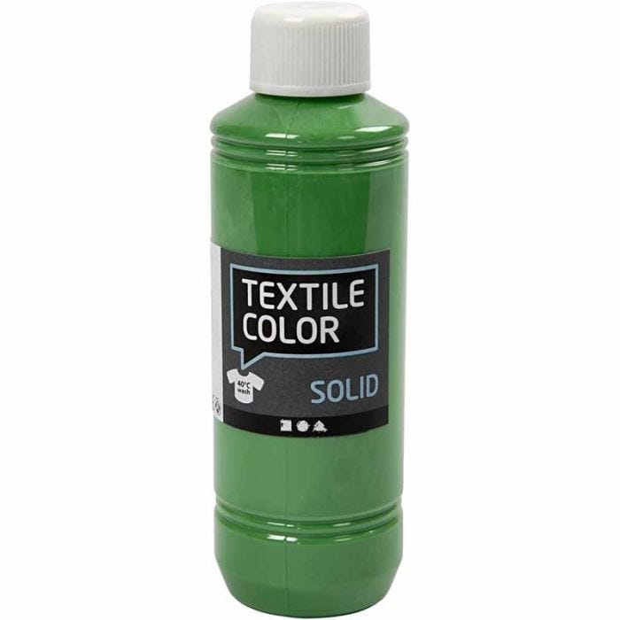 Solid textilfärg, täckande, briljantgrön, 250 ml/ 1 flaska