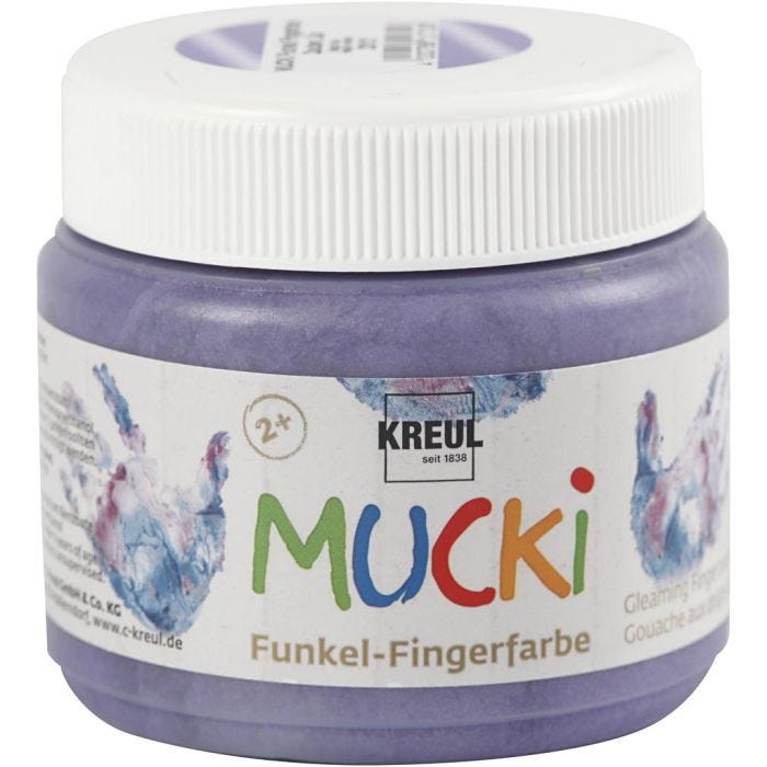 Mucki Fingerfärg, metallic lila, 150ml/ 1 burk