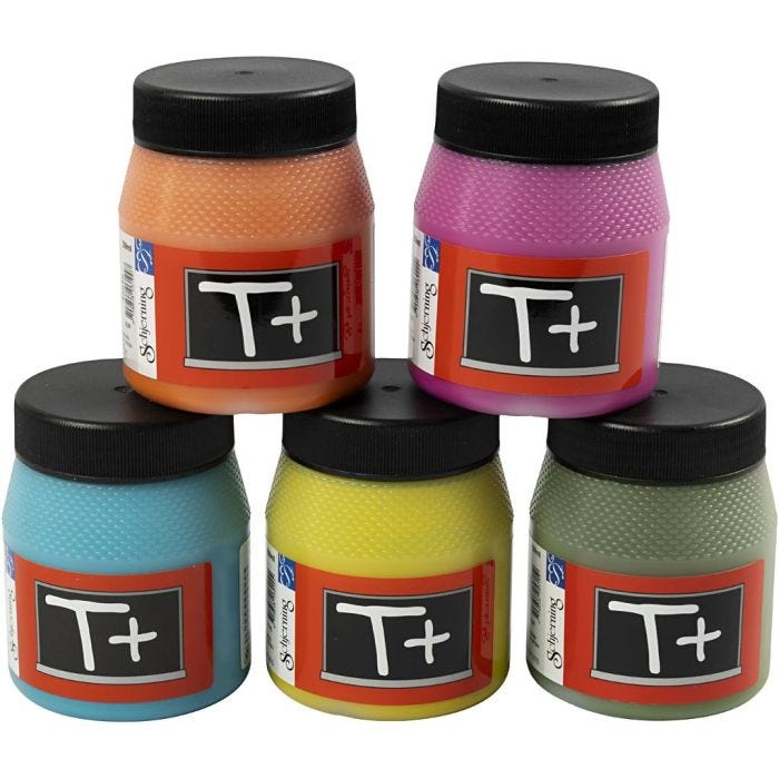 Griffelfärg, mixade färger, 5x250 ml/ 1 förp.