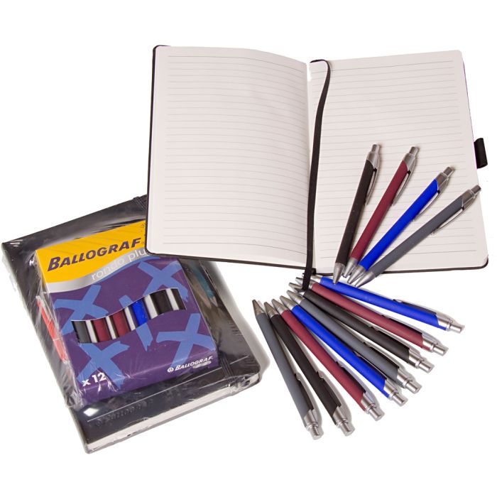 Kulspetspenna och notesbok, 13 delar/ 1 set