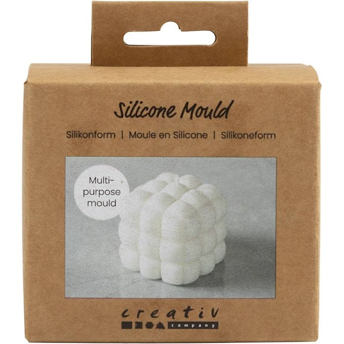 Silikonform, Fyrkantig med bubblor, H: 5 cm, Dia. 6 cm, B: 6 cm, 1 st./ 1 förp.
