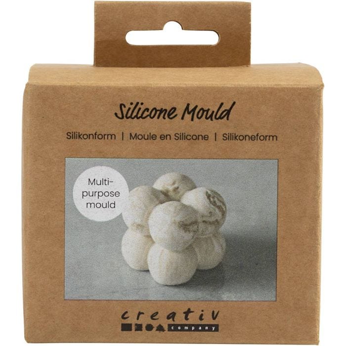 Silikonform, Fyrkantig med bubblor, H: 4 cm, Dia. 4 cm, B: 4 cm, 1 st./ 1 förp.