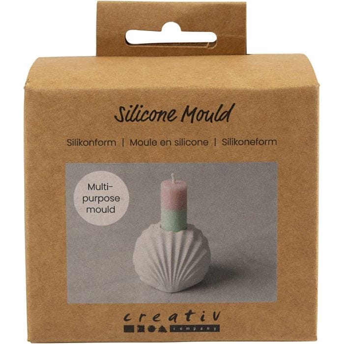 Silikonform, Ljushållare utav skal, H: 5,5 cm, L: 6,8 cm, B: 5,5 cm, 1 st.