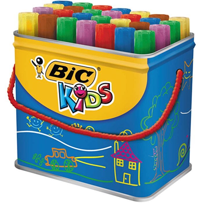 BIC Decoralo Jumbotusch, spets 4 mm, mixade färger, 30 st./ 1 burk