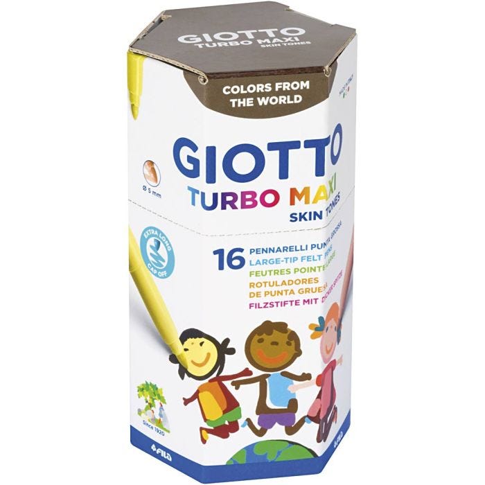 GIOTTO Turbo Maxi tuschpennor, Dia. 5 mm, beige nyanser, 16 st./ 1 förp.