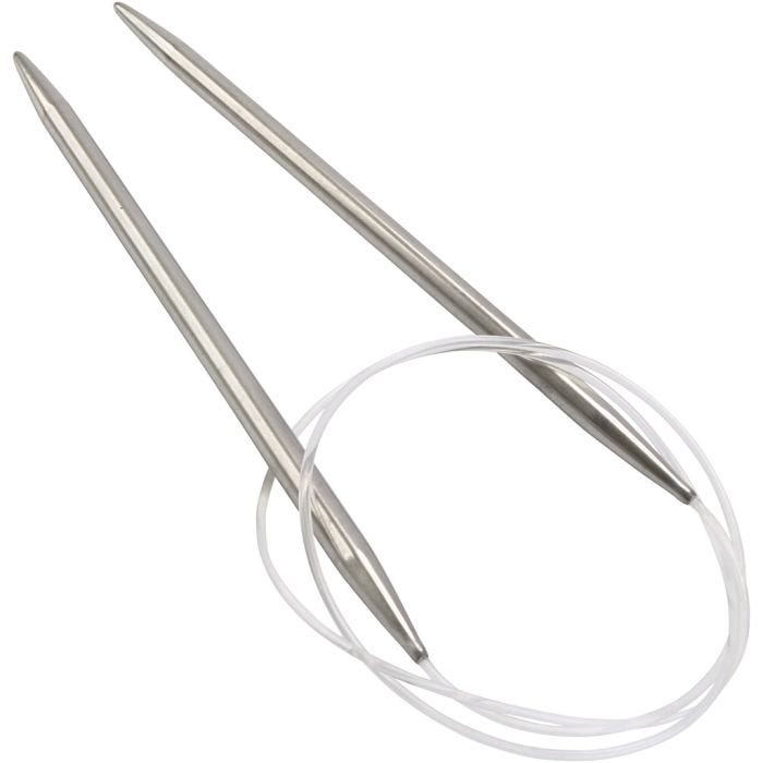 Rundsticka i aluminium, L: 80 cm, stl. 6 mm, 1 st.