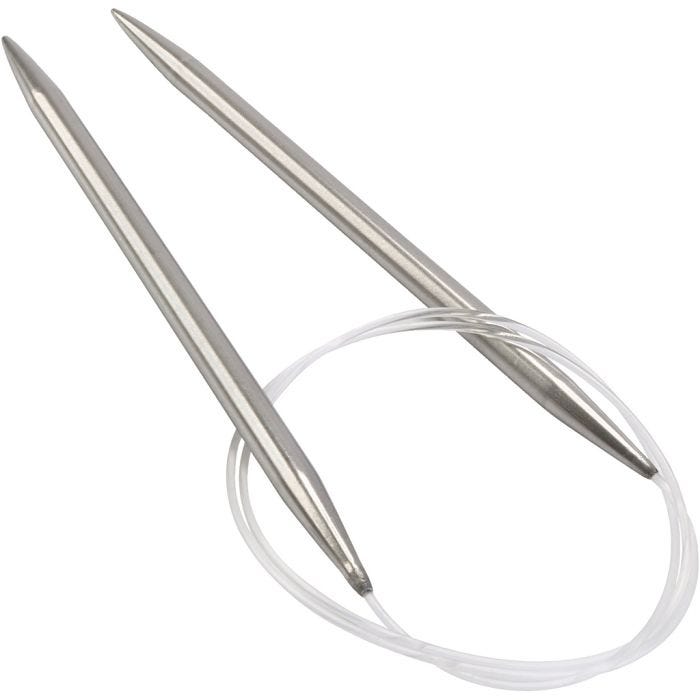 Rundsticka i aluminium, L: 80 cm, stl. 7 mm, 1 st.
