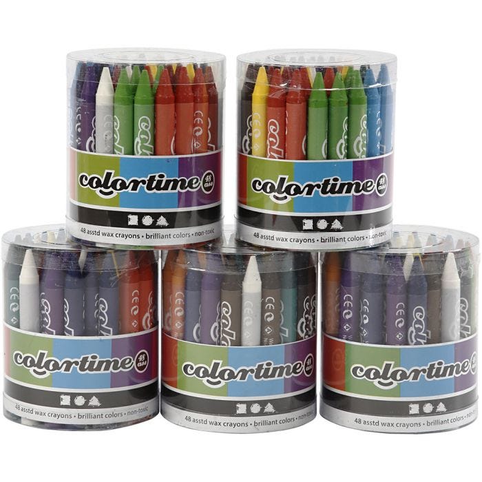 Colortime Färgkritor, 5x48 mix./ 1 set