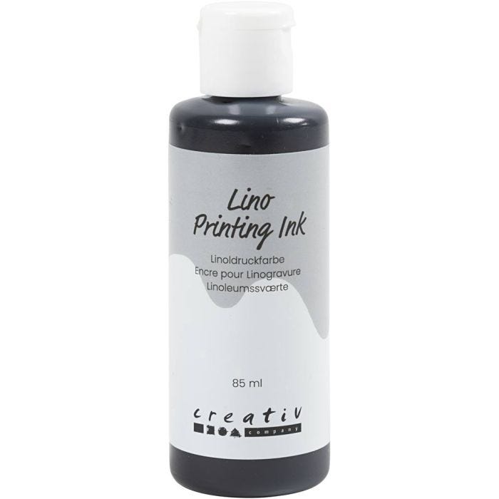 Linoleumfärg, svart, 85 ml/ 1 flaska
