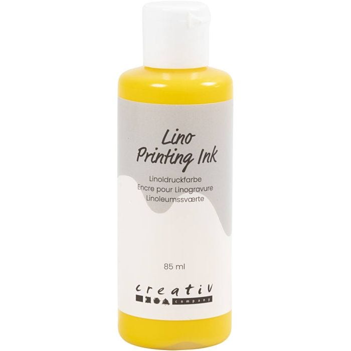 Linoleumfärg, gul, 85 ml/ 1 flaska