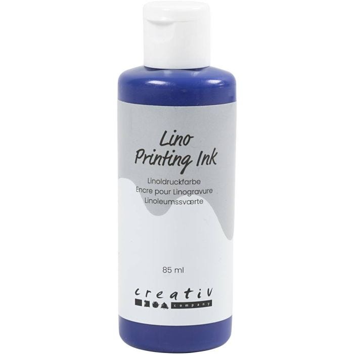 Linoleumfärg, blå, 85 ml/ 1 flaska