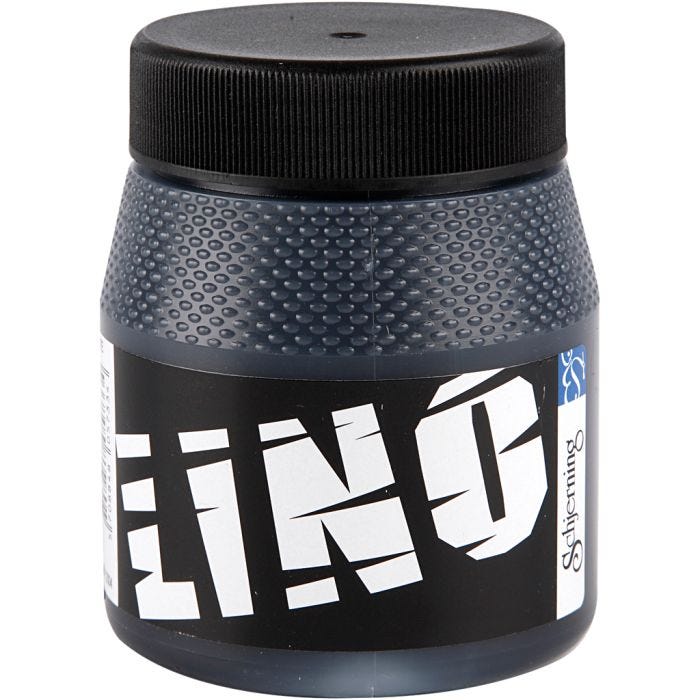 Linoleumfärg, svart, 250ml/ 1 burk