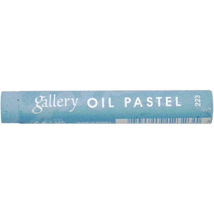 Gallery Oljepastellkritor Premium, L: 7 cm, tjocklek 11 mm, turkosblå (223), 6 st./ 1 förp.