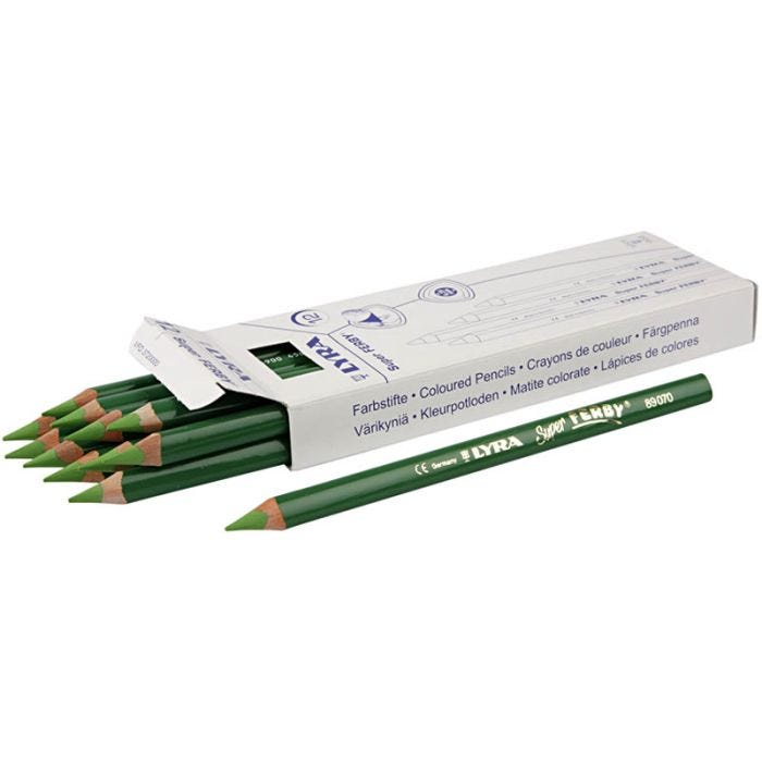Lyra Super Ferby 1 färgpennor, L: 18 cm, kärna 6,25 mm, ljusgrön, 12 st./ 1 förp.