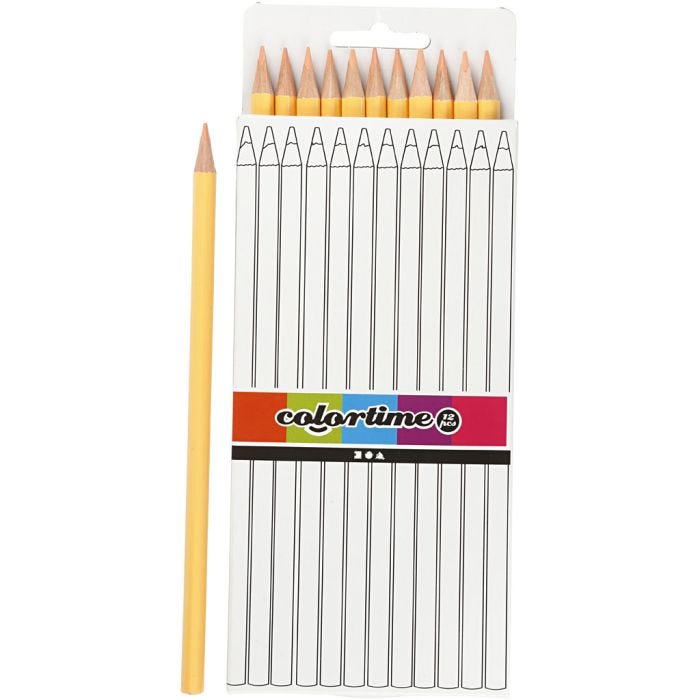 Colortime Färgblyerts, L: 17 cm, kärna 3 mm, ivory, 12 st./ 1 förp.
