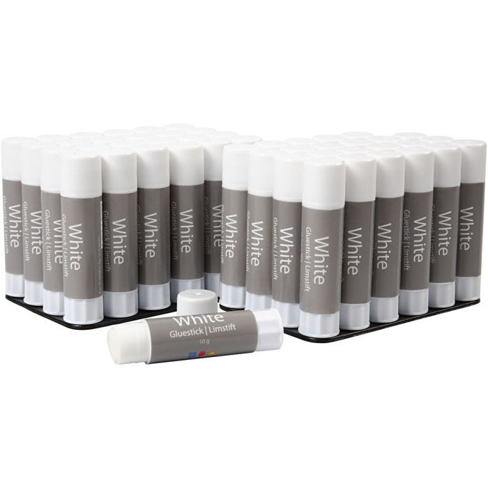 Vitt limstift, 10 g, 48 st./ 1 förp.