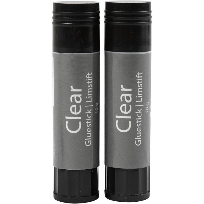 Clear Limstift, Rund, 10 g, 2 st./ 1 förp.