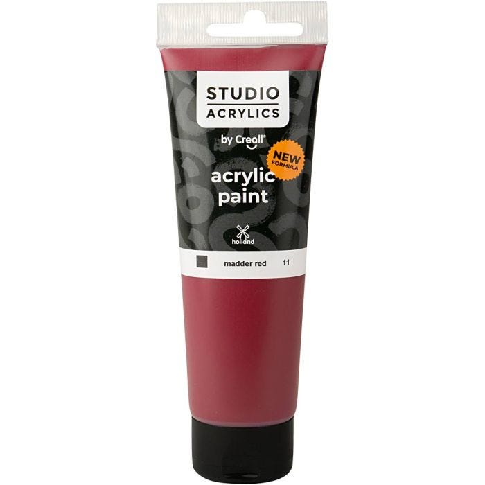 Creall Studio Akrylfärg, täckande, madder red (11), 120 ml/ 1 flaska