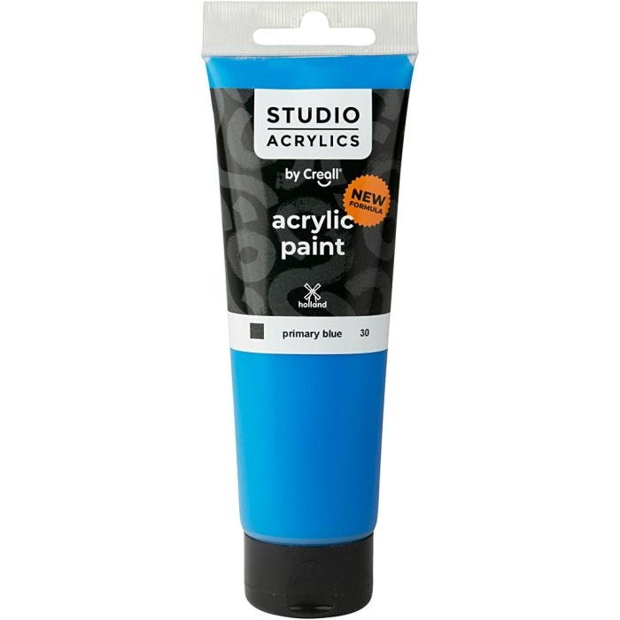 Creall Studio Akrylfärg, täckande, primary blue (30), 120 ml/ 1 flaska