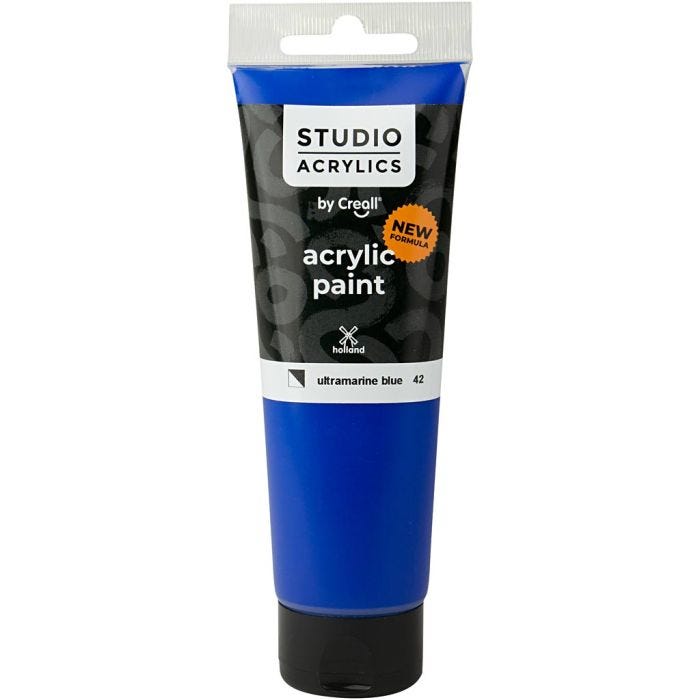 Creall Studio Akrylfärg, semi opaque, ultramarine blue (42), 120 ml/ 1 flaska