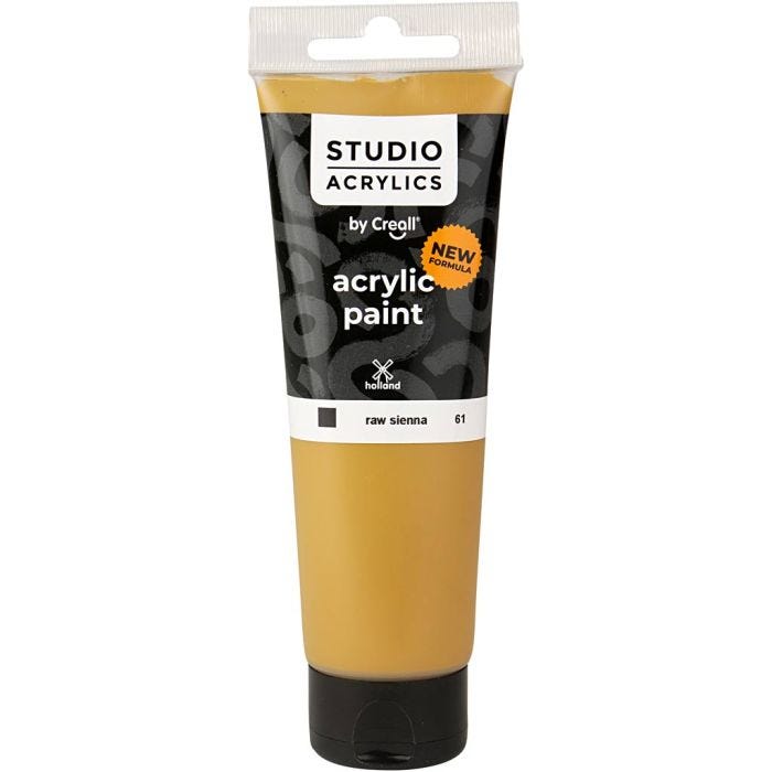 Creall Studio Akrylfärg, täckande, raw sienna (61), 120 ml/ 1 flaska