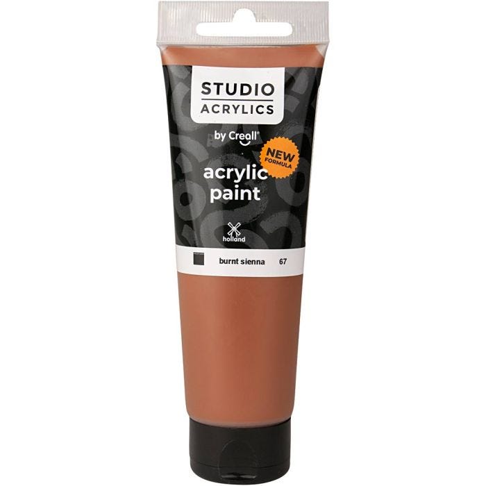 Creall Studio Akrylfärg, täckande, burnt sienna (67), 120 ml/ 1 flaska