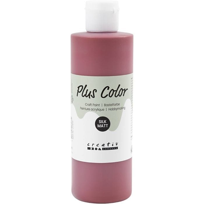 Plus Color Hobbyfärg, gml. röd, 250 ml/ 1 flaska