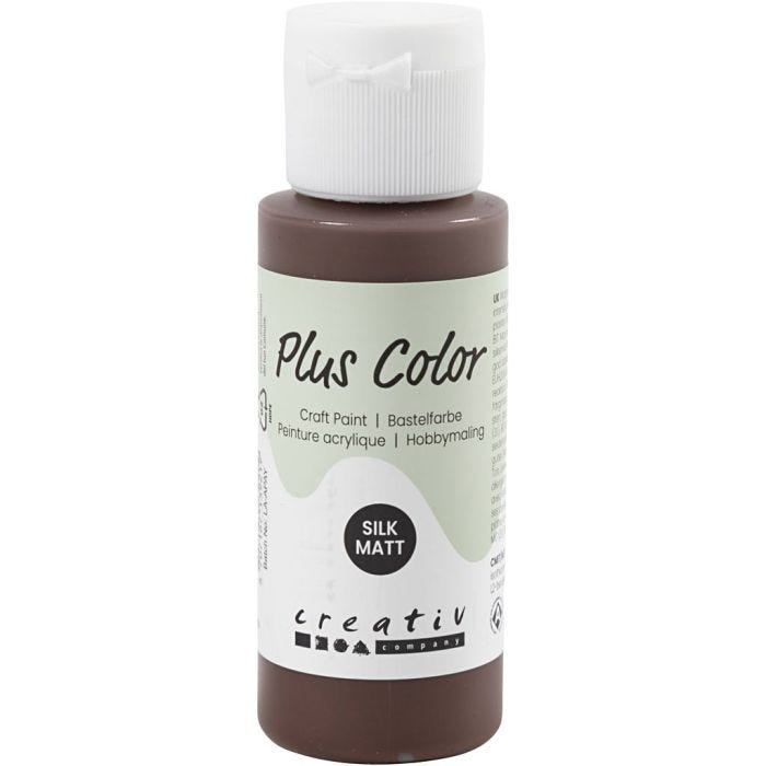 Plus Color Hobbyfärg, chocolate, 60 ml/ 1 flaska