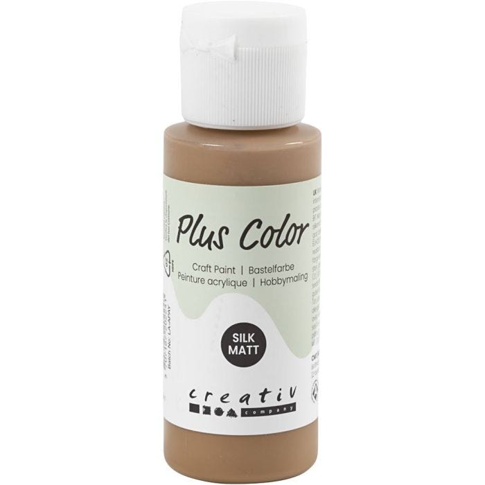 Plus Color Hobbyfärg, ljusbrun, 60 ml/ 1 flaska