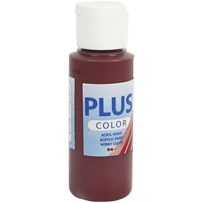 Plus Color Hobbyfärg, bordeaux, 60 ml/ 1 flaska