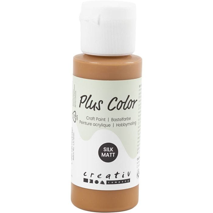 Plus Color Hobbyfärg, raw sienna, 60 ml/ 1 flaska