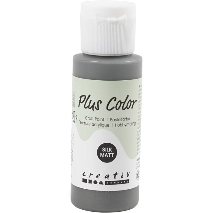 Plus Color Hobbyfärg, mörkgrå, 60 ml/ 1 flaska