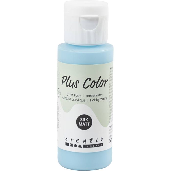 Plus Color Hobbyfärg, isblå, 60 ml/ 1 flaska