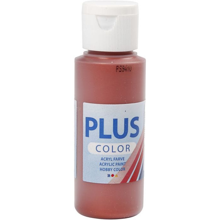 Plus Color Hobbyfärg, red copper, 60 ml/ 1 flaska