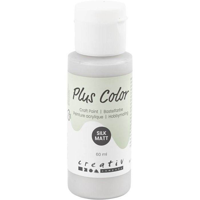 Plus Color Hobbyfärg, silver, 60 ml/ 1 flaska
