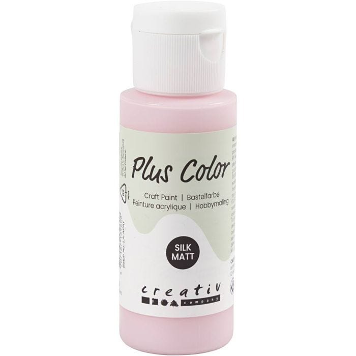 Plus Color Hobbyfärg, soft pink, 60 ml/ 1 flaska