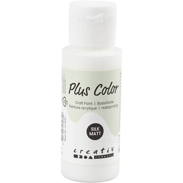 Plus Color Hobbyfärg, vit, 60 ml/ 1 flaska