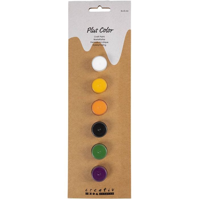 Plus Color-Hobbyfärg, halloweenfärger, 6x5 ml/ 1 förp.