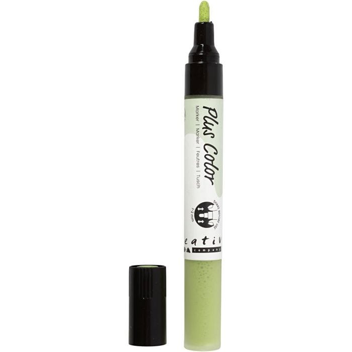Plus Color Tusch, L: 14,5 cm, spets 1-2 mm, leaf green, 5,5 ml, 1 st.