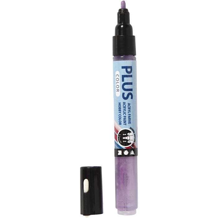 Plus Color Tusch, L: 14,5 cm, spets 1-2 mm, dark lilac, 5,5 ml, 1 st.