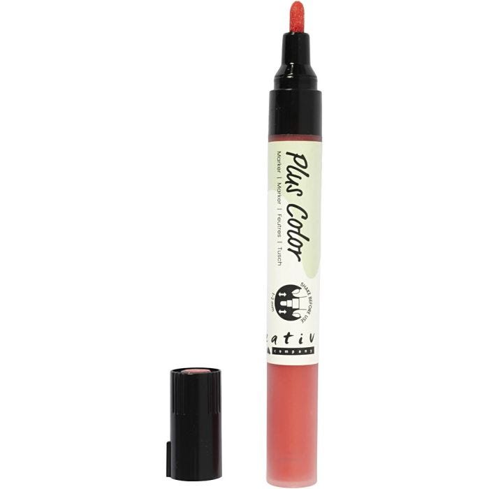 Plus Color Tusch, L: 14,5 cm, spets 1-2 mm, crimson red, 5,5 ml, 1 st.