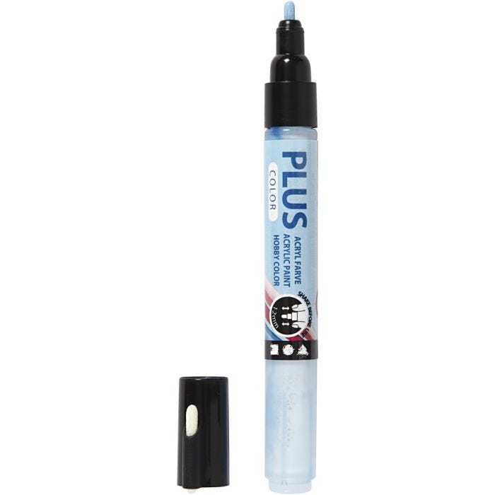Plus Color Tusch, L: 14,5 cm, spets 1-2 mm, himmelsblå, 5,5 ml, 1 st.