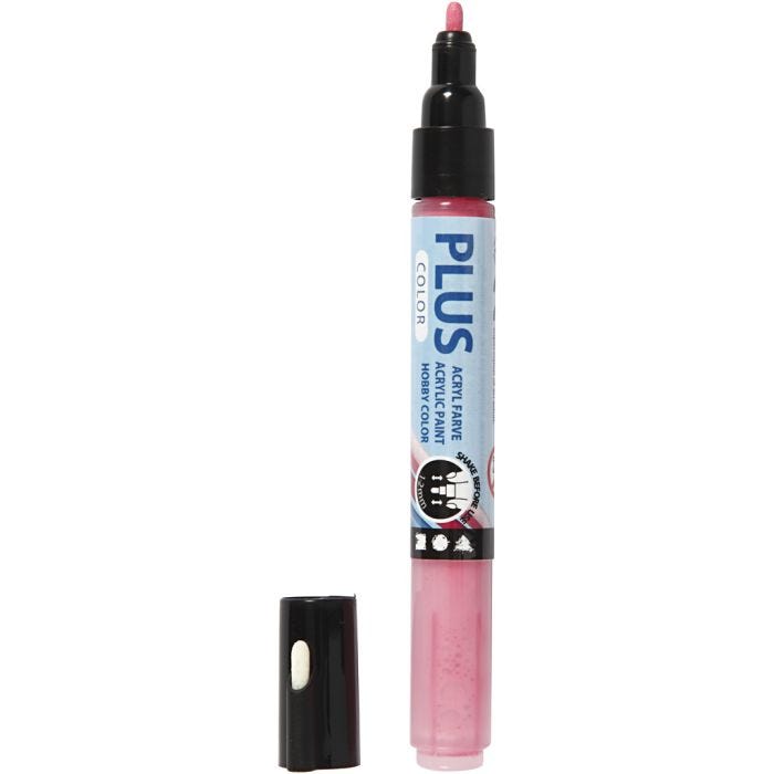 Plus Color Tusch, L: 14,5 cm, spets 1-2 mm, fuchsia, 5,5 ml, 1 st.